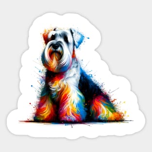 Vibrant Sealyham Terrier in Colorful Splash Art Style Sticker